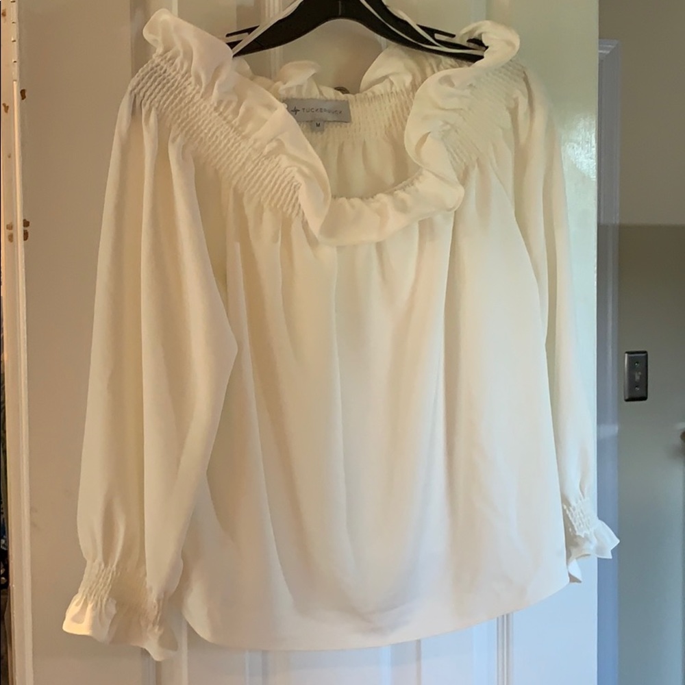 Tuckernuck new white off shoulder blouse